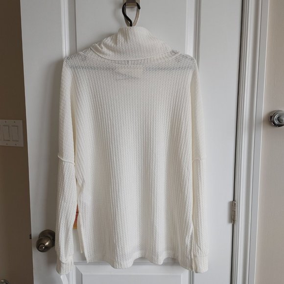 Cream Coloured Lightweight Cowl Neck Sweater - Picture 2 of 7